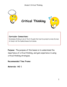 Grade 2 Critical Thinking - 21st Century Competencies Wiki
