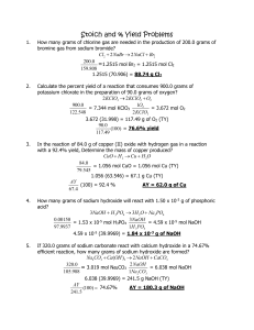 06.Stoich and Percent Rev Ans