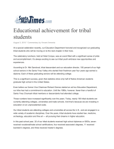 Educational achievement for tribal students