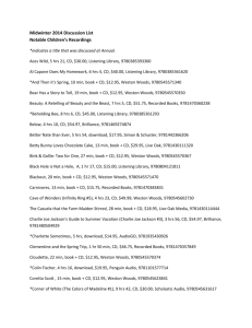 Midwinter 2014 Discussion List Notable Children`s Recordings