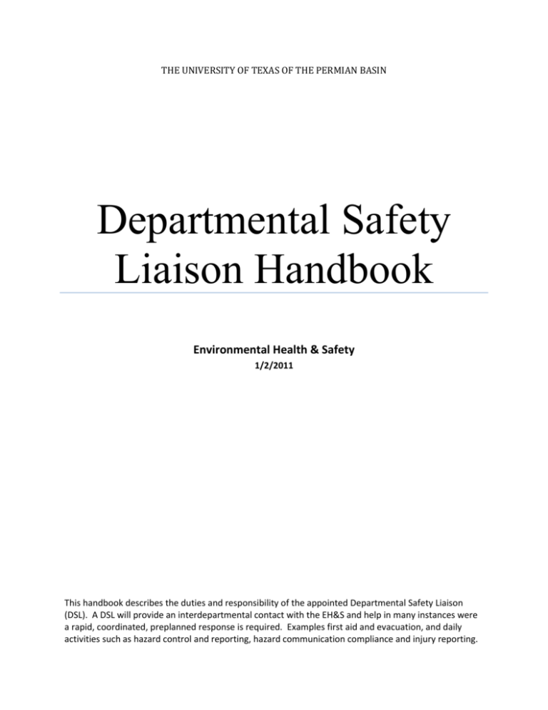 Departmental Safety Liaison Handbook