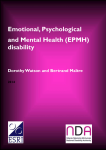 Emotional, Psychological and Mental Health (EPMH) disability