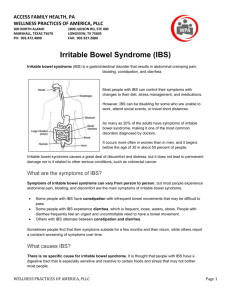 What is the treatment for Irritable Bowel Syndrome (IBS)?