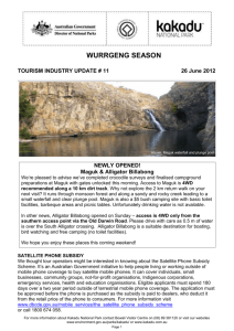 Kakadu National Park - Tourism Industry update #11 2012