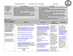 8 th Grade Science Introduction. - West Orange