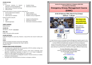 Emergency Airway Management Course