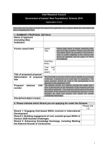 New Foundations 2015 Application Form Part A
