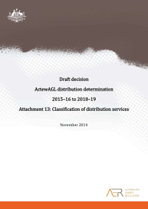 Attachment 13 - Classification of distribution services