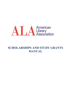 B. ALA Scholarships and Study Grants Committee Responsibility