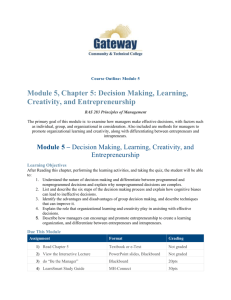Course Outline Module 5 (new window)