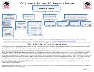 Student In Distress (SID) Response Protocol