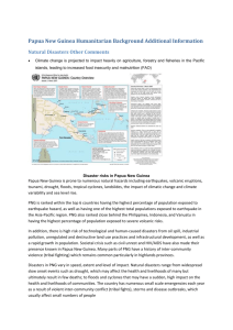 Papua New Guinea Humanitarian Background Additional Information