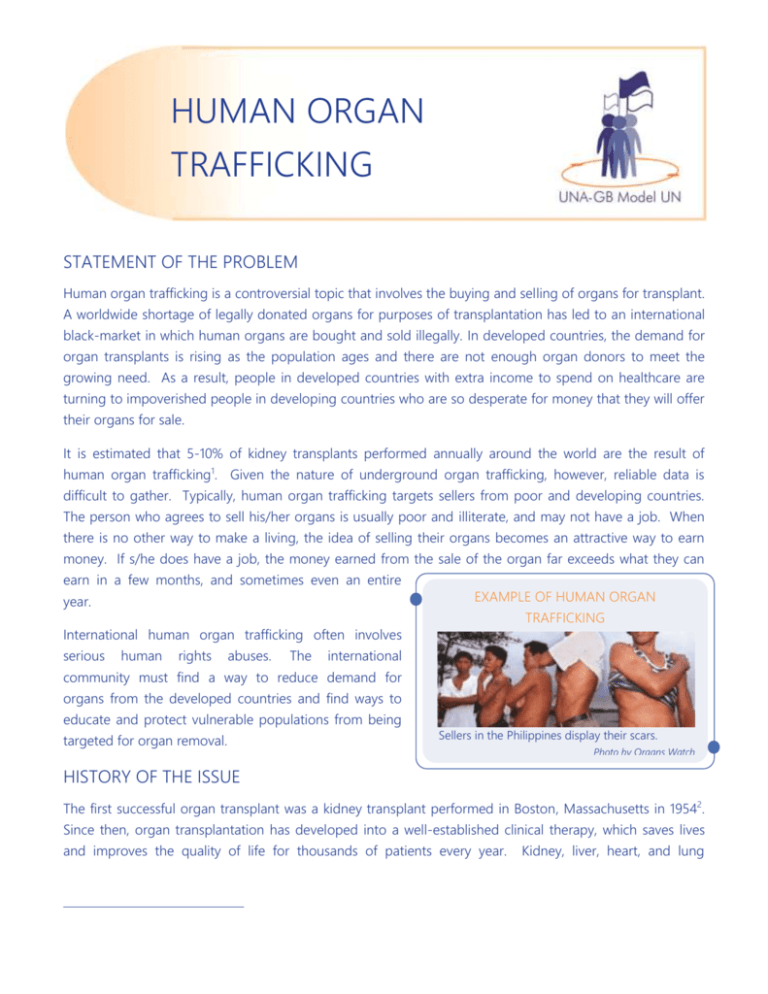 HUMAN ORGAN TRAFFICKING Topic