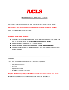 ACLS Precourse Checklist