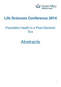 Life Sciences conference abstracts, December 2014