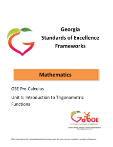 Unit 1 - Georgia Mathematics Educator Forum