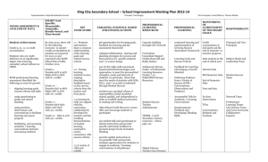 School Improvement Plan (Working) 2012 - 2014