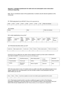Appendix 1: Abridged questionnaire for statin and oral contraceptive