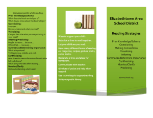 Reading Strategies - Elizabethtown Area School District