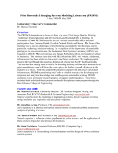 Print Research & Imaging Systems Modeling Laboratory (PRISM)