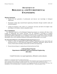 Department of Biological and Environmental Engineering