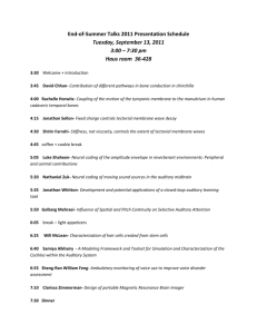 End-of-Summer Talks 2011 Presentation Schedule