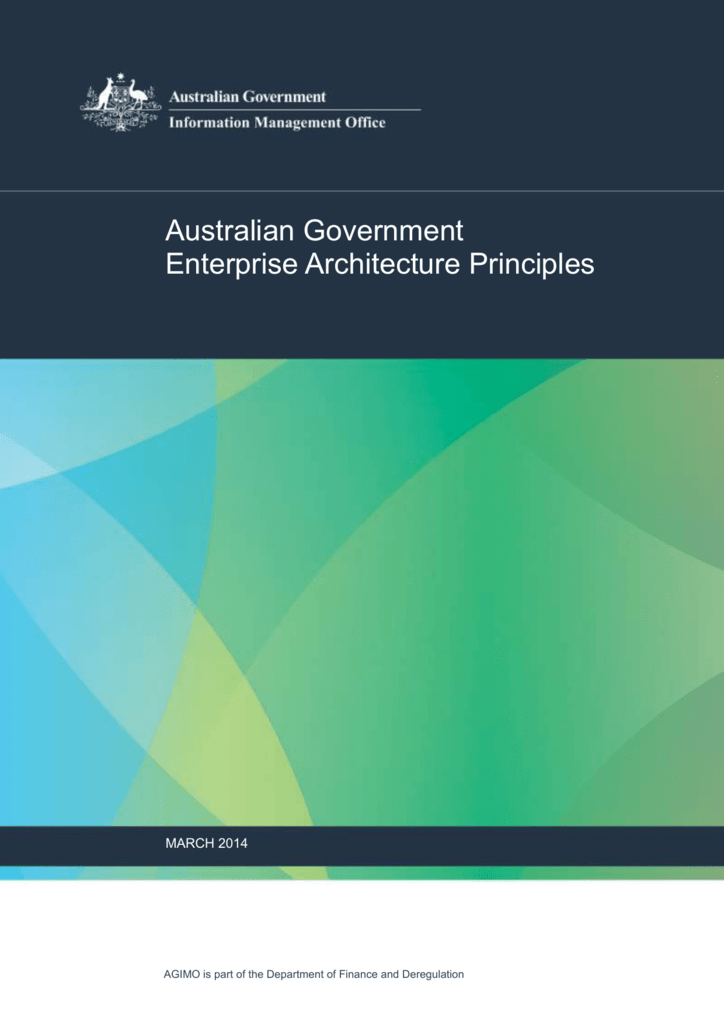 Australian Government Enterprise Architecture Principles
