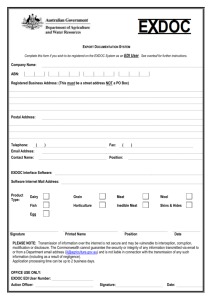 EDI registration form - Department of Agriculture