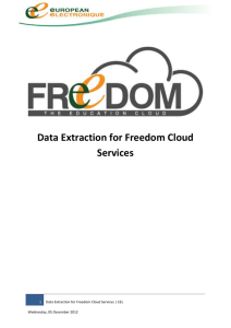 Data Extraction for Freedom Cloud Services