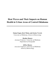 Heat Waves and Their Impacts on Human Health in Urban Areas of