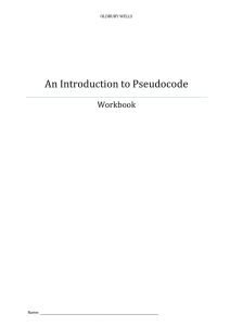 An Introduction to Pseudocode