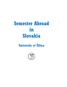 Semester Abroad in Slovakia brochure