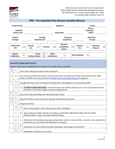 Pre-Submittal Plan Review Checklist