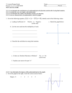 Section 2.2, 2.3, and 2.5 Quiz REVIEW 2014