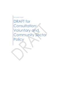Draft Voluntary and Community Sector Policy