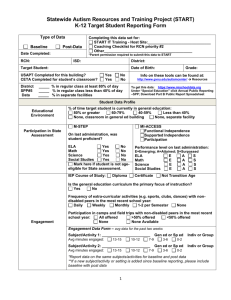 K-12 Target Student Reporting Form (Baseline and End of Year)