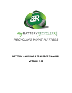 battery handling & transport manual version 1.01