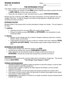 Nitrogen fixation