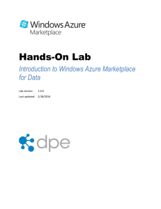 Introduction to Windows Azure Marketplace DataMarket