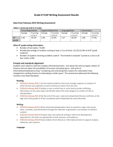 Grade 8 TCAP Writing Assessment Results