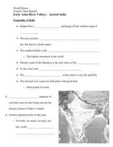 notes - Ancient india - World History with Miss Bunnell