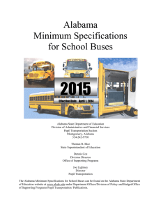 ALABAMA MINIMUM SPECIFICATIONS FOR SCHOOL BUSES
