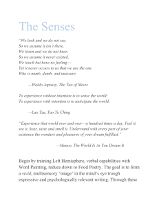 The Senses - Chase Blackwell