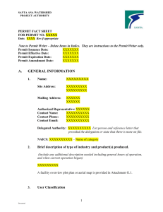 permit fact sheet