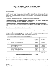 Energy and Water Conservation Report Format