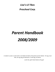 Parent`s Handbook - Lisa`s Lil Tikes