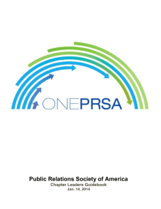 OnePRSA Chapter Guidebook - Public Relations Society of America