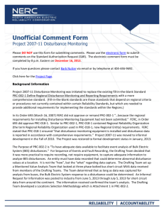 PRC-002-2 Unofficial comment form