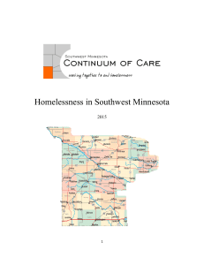 Homelessness in SW MN: 2015 Report