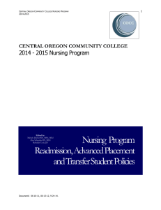 Nursing Program Readmission, Advanced Placement